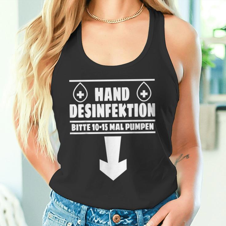 Hand Disinfection Sex Slogan Tank Top