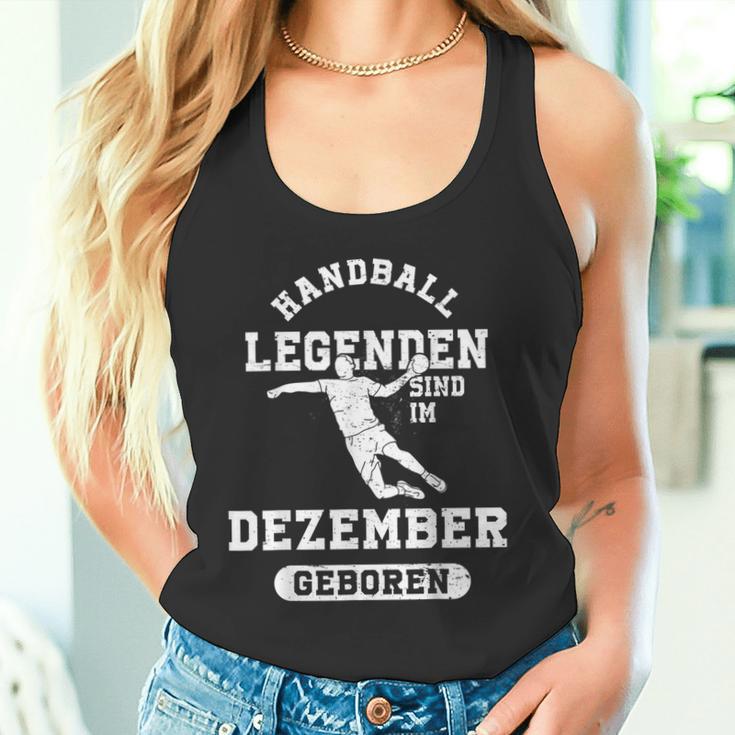 Handball Legends Are Born In December Birthday Tank Top