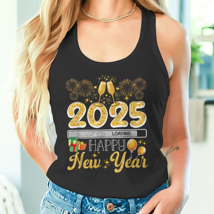 Happy New Year 2025 Loading Fireworks Champagne Lover Tank Top