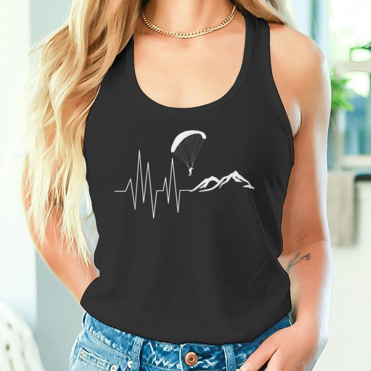 Heartbeat Skydive Paraglider Parachute Jumping Tank Top