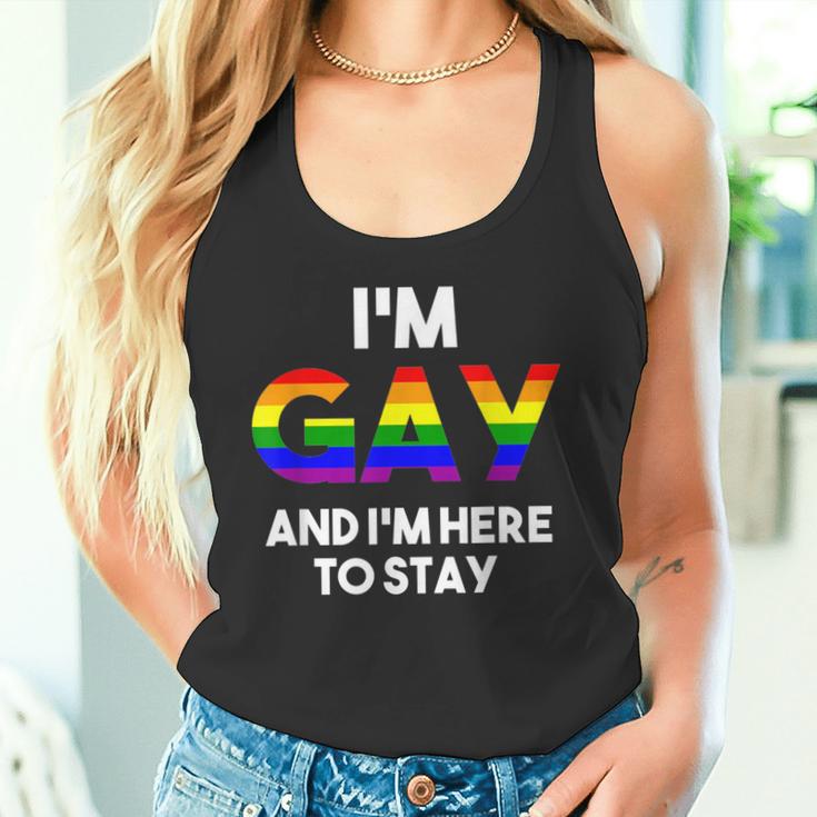 I'm Gay And I'm Proud Gay Boyfriend LGBTQ Rainbow Flag Tank Top