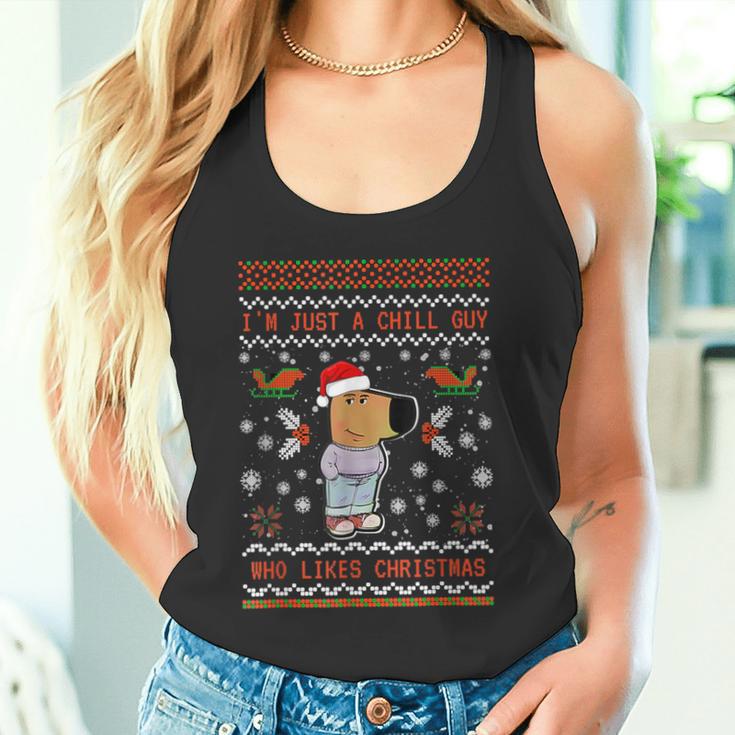 I'm Just A Chill Guy Who Likes Christmas My New Character Tank Top