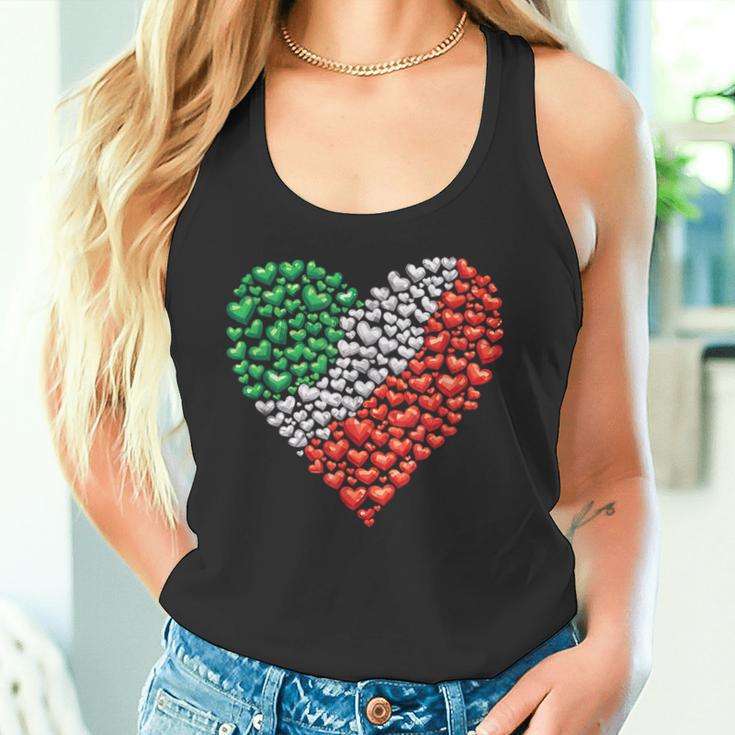 Italy Flag Heart Of Passion For Italy Tank Top