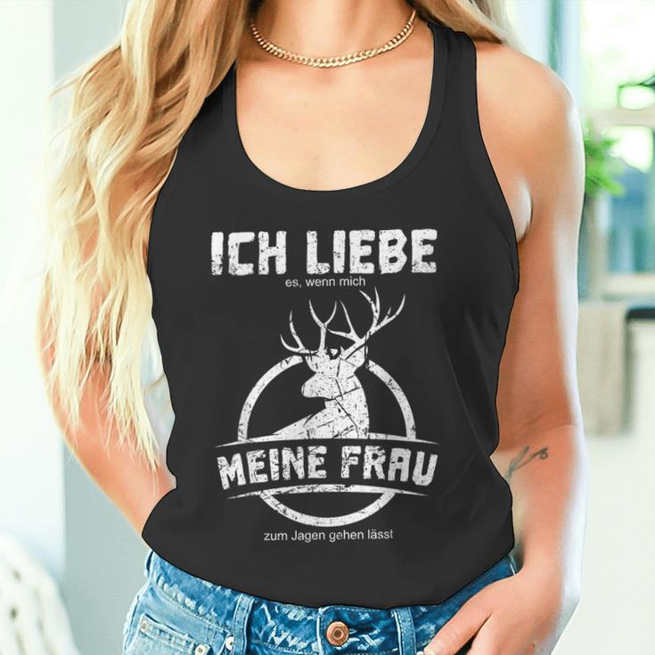 Jäger Ich Liebe Es Wenn Mich Meine Frau Zum Jagen Lässt Hagd German L Tank Top