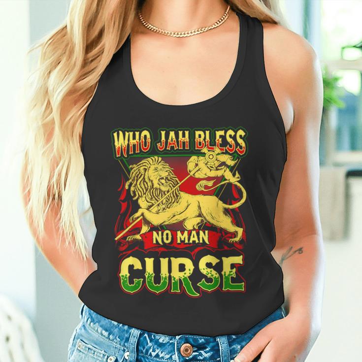 Who Jah Bless No Man Curse Reggae Lover Rasta Tank Top