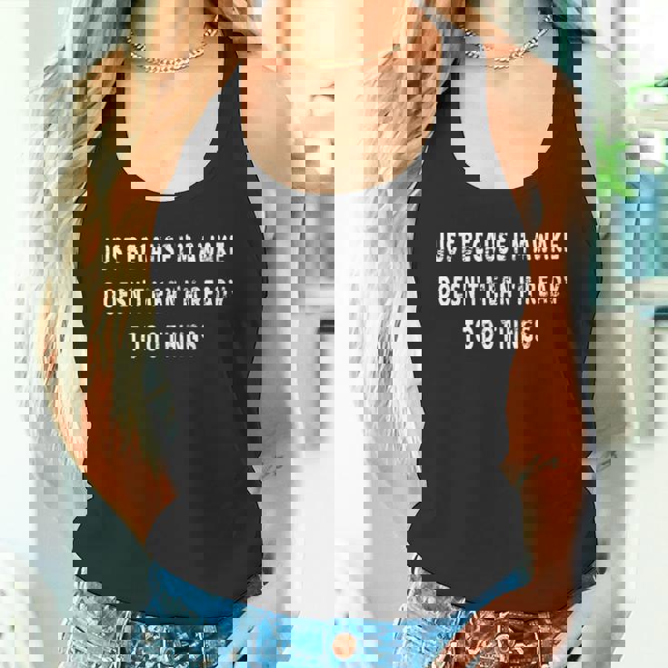 Just Because I'm Awake Pajamas PJ Teens Tweens Tank Top