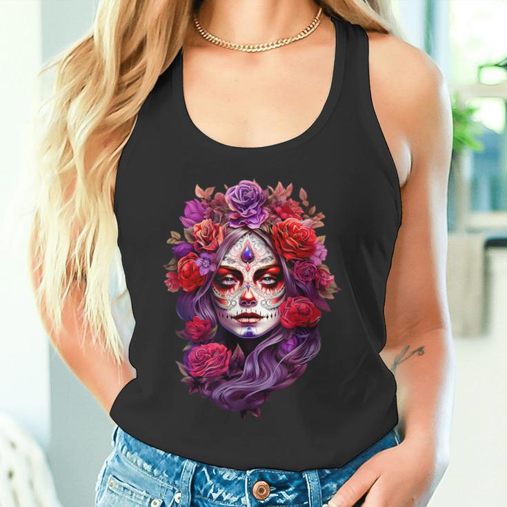 La Catrina Cool Dia De Muertos Day Of The Dead Tank Top