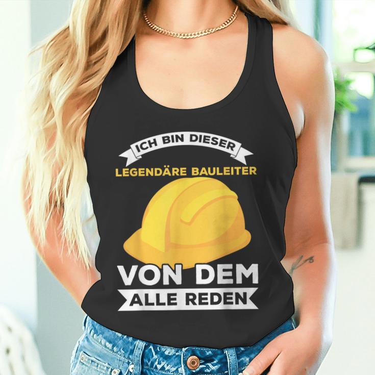 Legendary Construction Manager Builder Construction Site Saying Tank Top