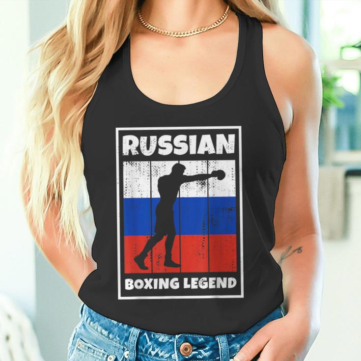 Leyenda De Boxeo Ruso Con Bandera Para Boxeador De Rusia Camiseta sin mangas