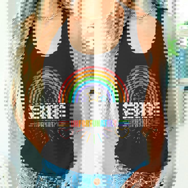 LGBTQ Gay Lesbian Straight Unfortunately Pride Graphic Tank Top