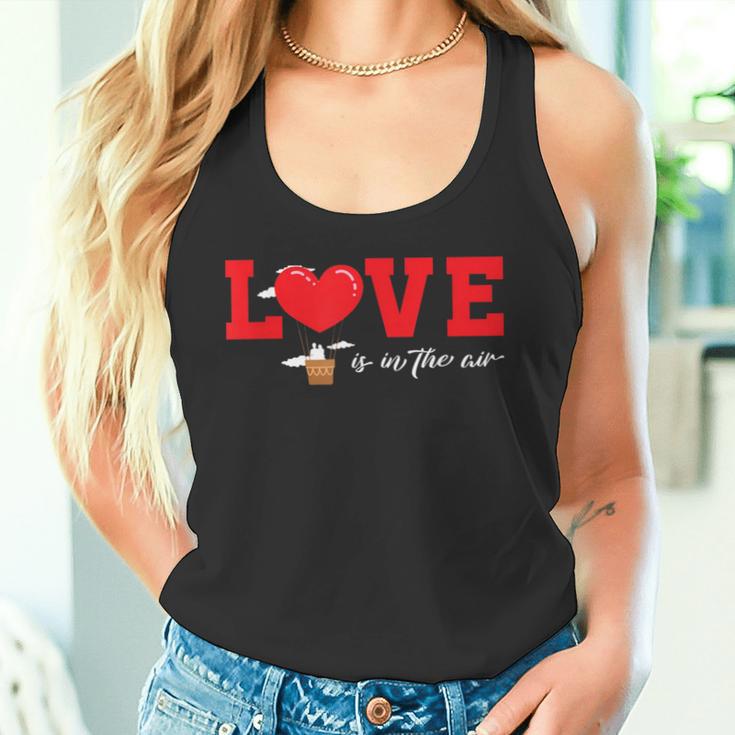 Love Is In The Air Flying Hot Air Balloon Tank Top