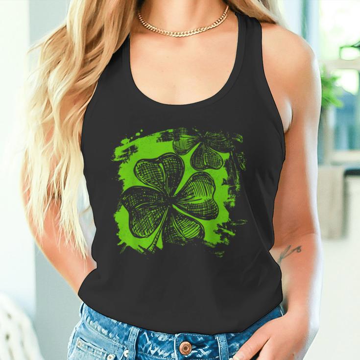 Lucky Charm Four Leaf Clover Irish Clover S Tank Top