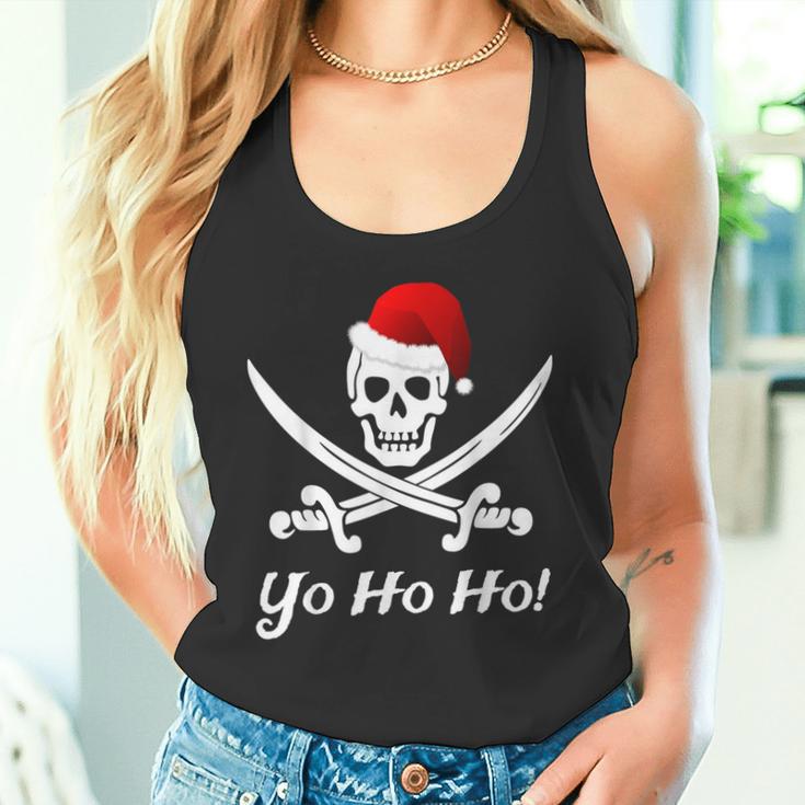 Lustiges Weihnachten Piraten Pirat Weihnachtsmann Hut Yo Ho Tank Top