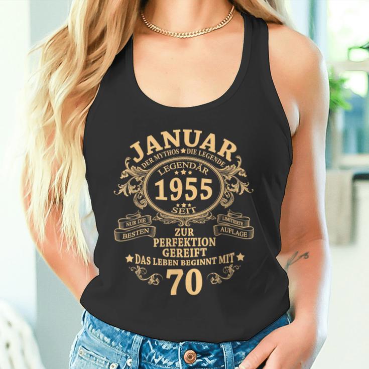 Man January 1955 70 Years intage 70Th Birthday Tank Top