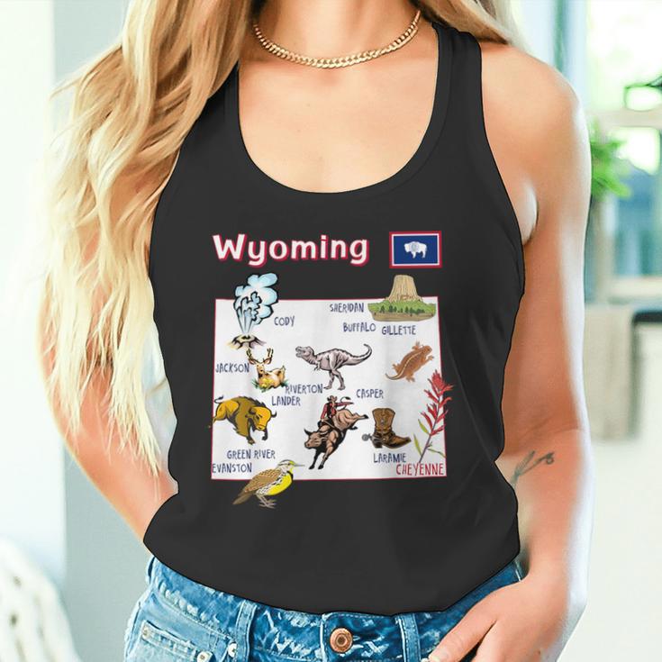 thumbnail image 2 of Wyoming State Map Souvenir Fridge Magnet – Landmarks Collage Design 2 of 5
