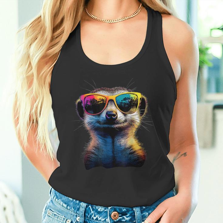 Meerkat With Sunglasses Colourful Popart Cute Meerkat Tank Top