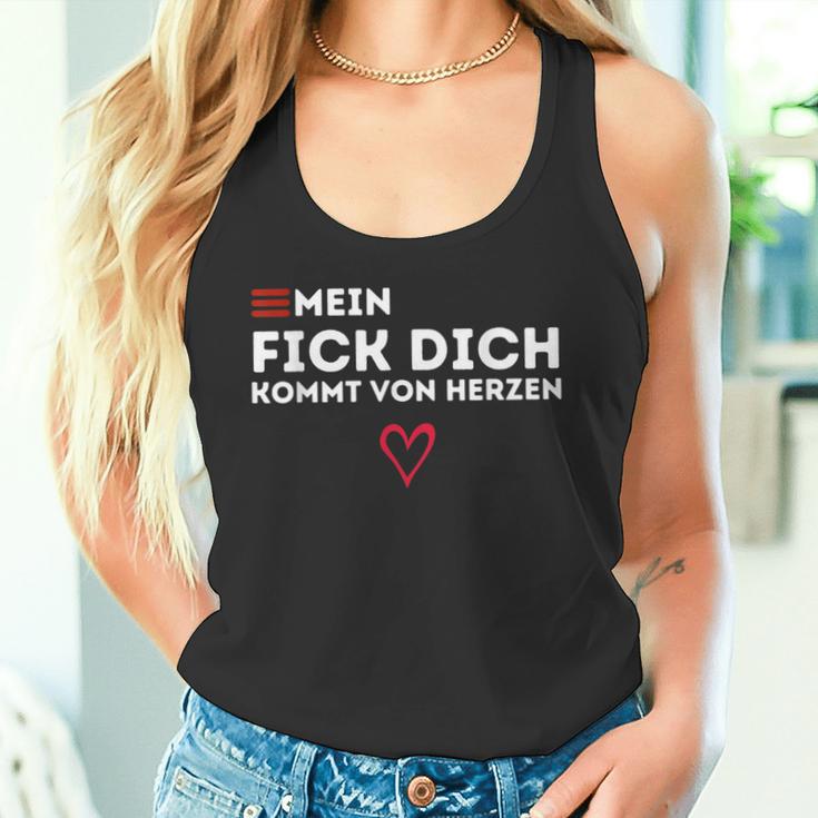 Mein Fick Dich Kommton Herzen Humour Sarcasm Tank Top