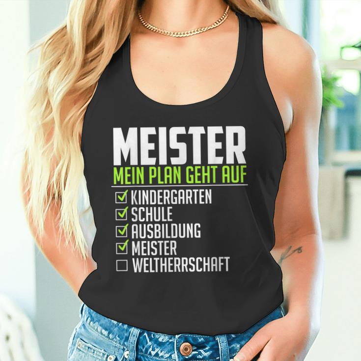 Meister Saying World Therrschaft Graduation Meister Tank Top