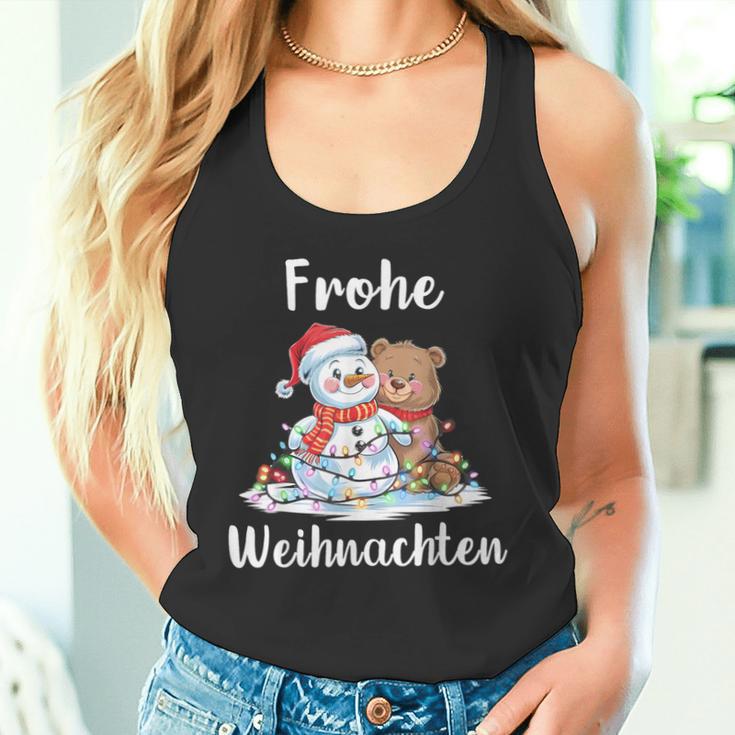 Merry Christmas Snowman Christmas Bear Christmas Eve Tank Top