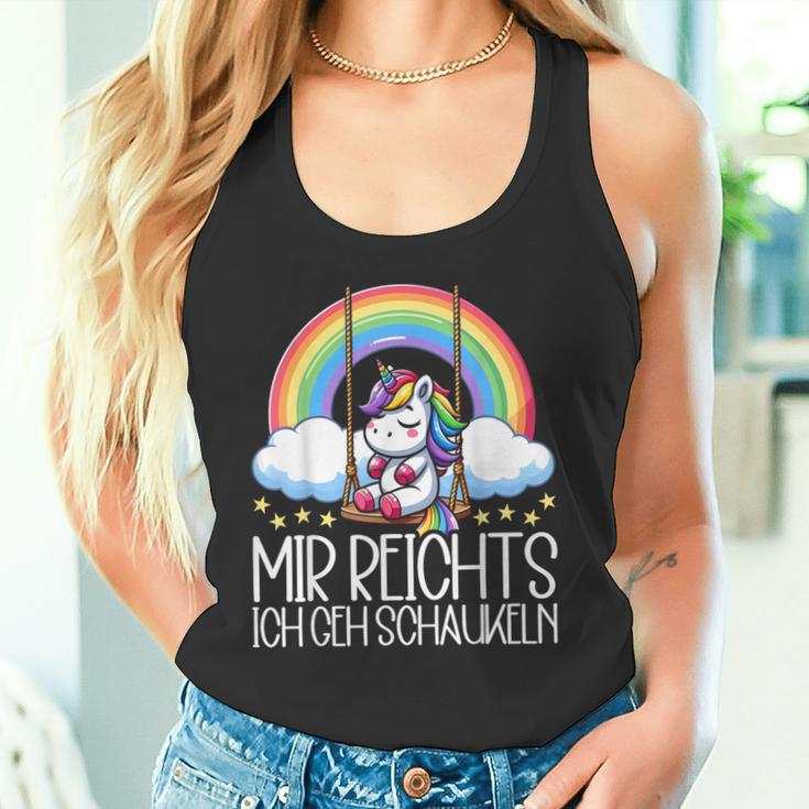 Mir Reichts Ich Geh Schaukeln Unicorn Partner Look Tank Top