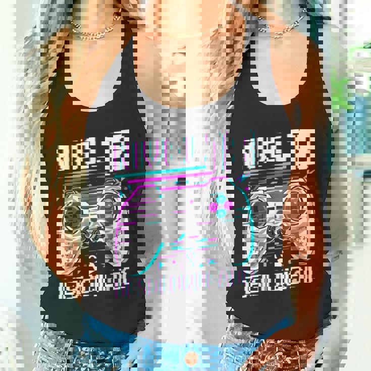 Nivel 18 Desbloqueado Cumpleaños 18 Años Camiseta sin mangas
