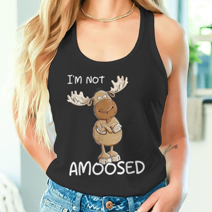 Not Amoosed Moose I Nö Fun Elk Word Game I No Statement Tank Top