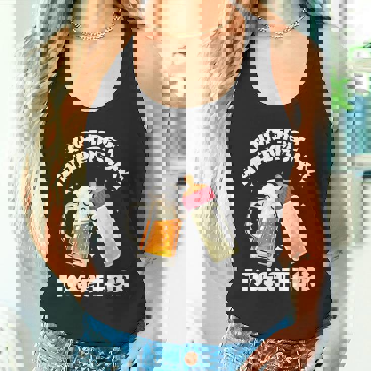 Nuestro Primer Día Del Padre Juntos Botella Cerveza Artesanal Camiseta sin mangas