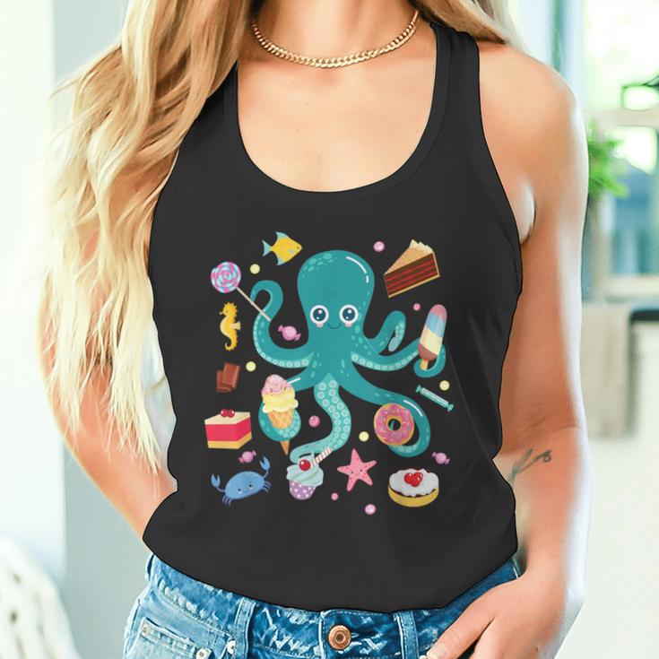 Octopus Cake Tentacle Sea Animals Children's Tank Top