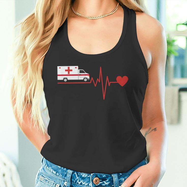 Paramedic With Emergency Service Driver Ekg Tank Top