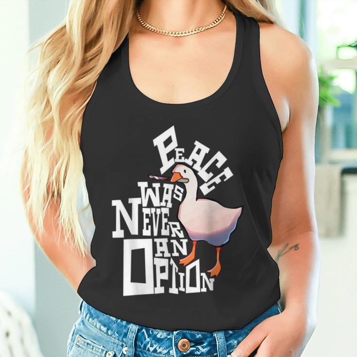 Peace Was Never An Option Goose Tank Top