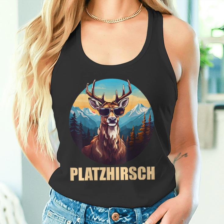 Platzhirsch Beim Wandern Berge Tank Top