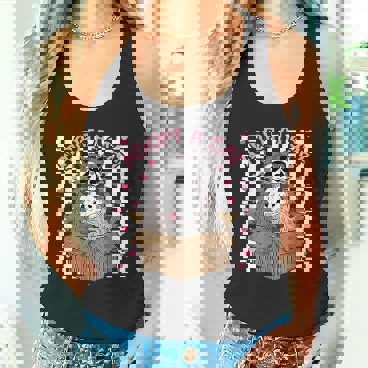 Possum Racoon Adopt A Cat Team Trash Opossums Raccoons Small Tank Top
