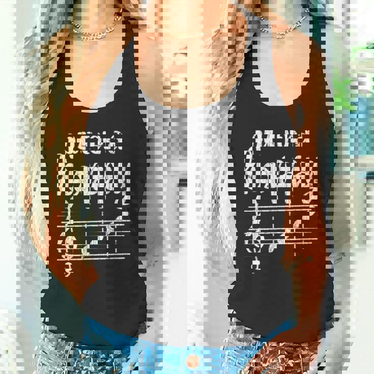 Put On A Happy Face Music Gráfico Divertido Para El Músico Camiseta sin mangas