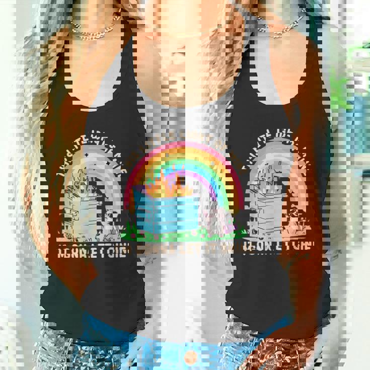Raccoon Dumpster Fire 'This Little Light of Mine' Tank Top – Groovy Theme
