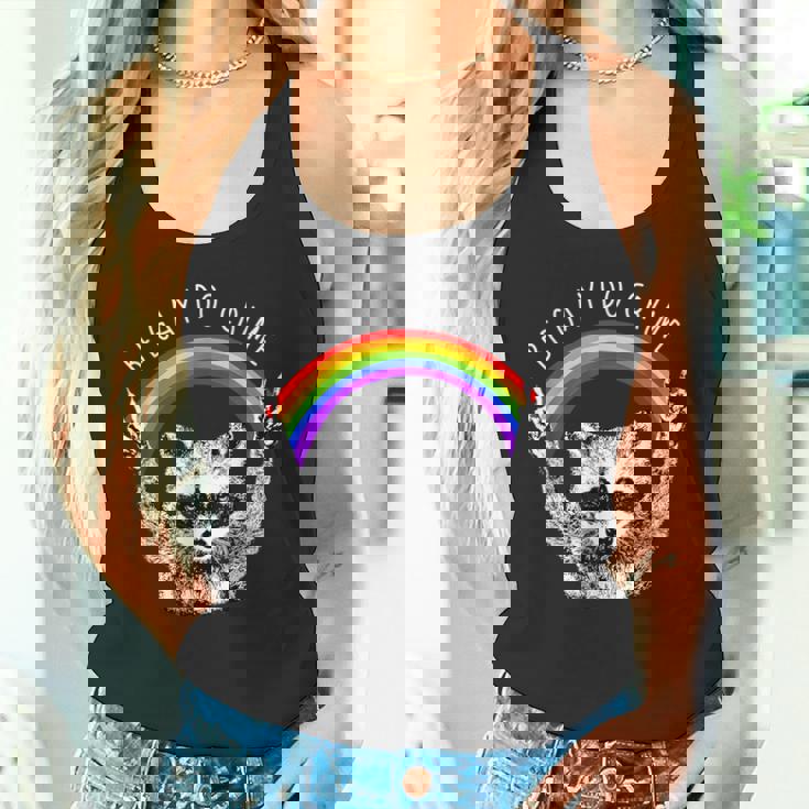 Raccoon LGBTQ Pride Tank Top - Be Gay, Do Crime Fun Design