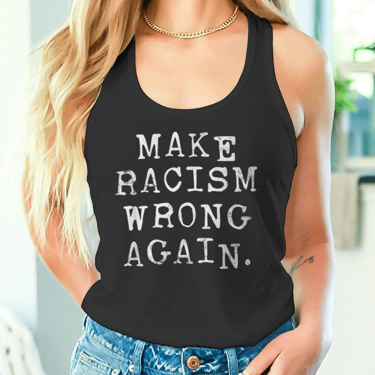 Make Racism Wrong Again Political Anti Trump Tank Top