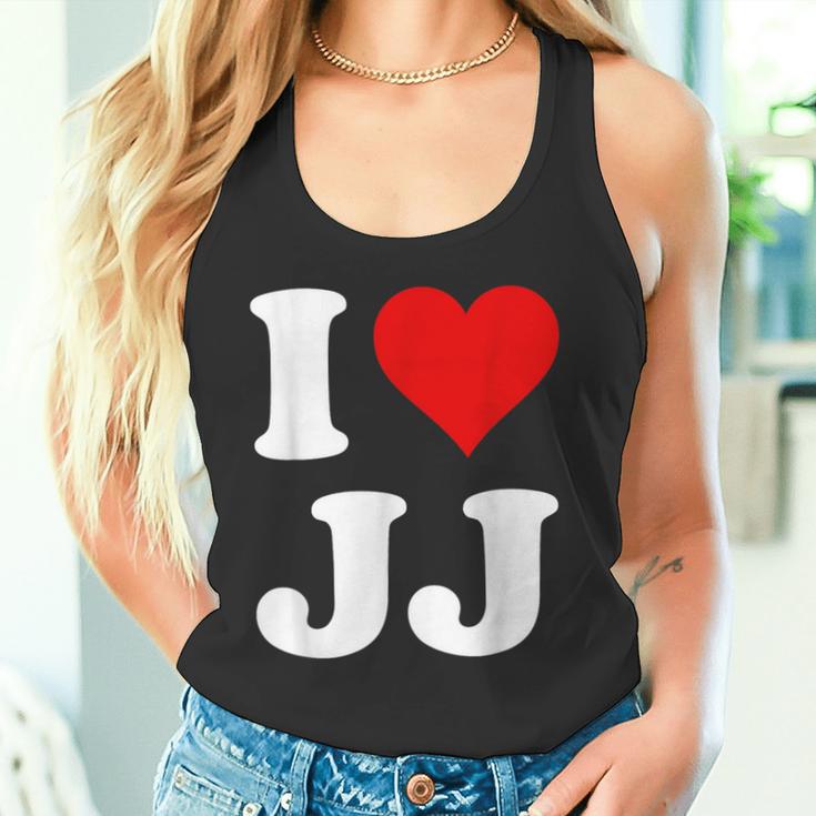 Red Heart I Love Jj Tank Top