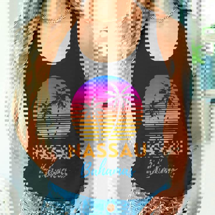 Retro Sunset Nassau Bahamas Beach Trip Vacation Summer Group Tank Top
