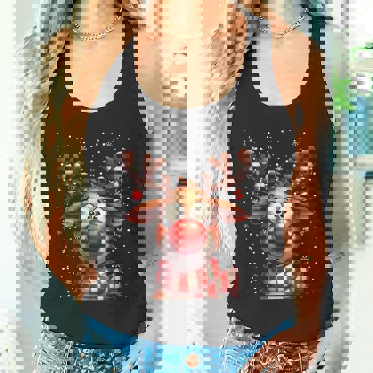 Reno Camisetas Rojas De Navidad Rudolph El Reno De Nariz Roja Para