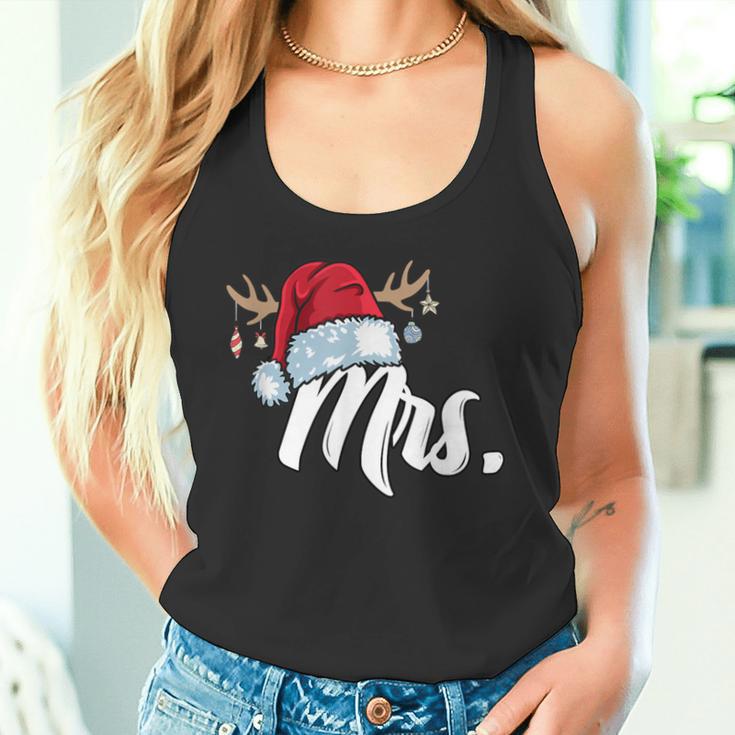 Santa Claus Hat Mrs Partner Outfit For Christmas Tank Top