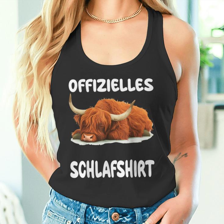 Scottish Highland Cow Official Sleep Nightdress Tank Top