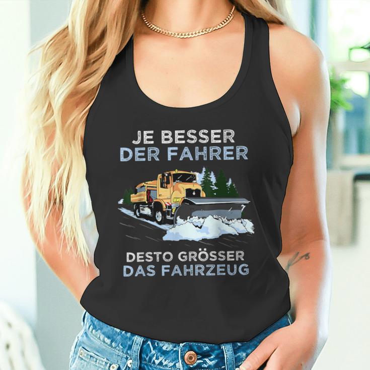 Snow Plough Saying Winter Service Snow Clearing Device Snow Plough Tank Top