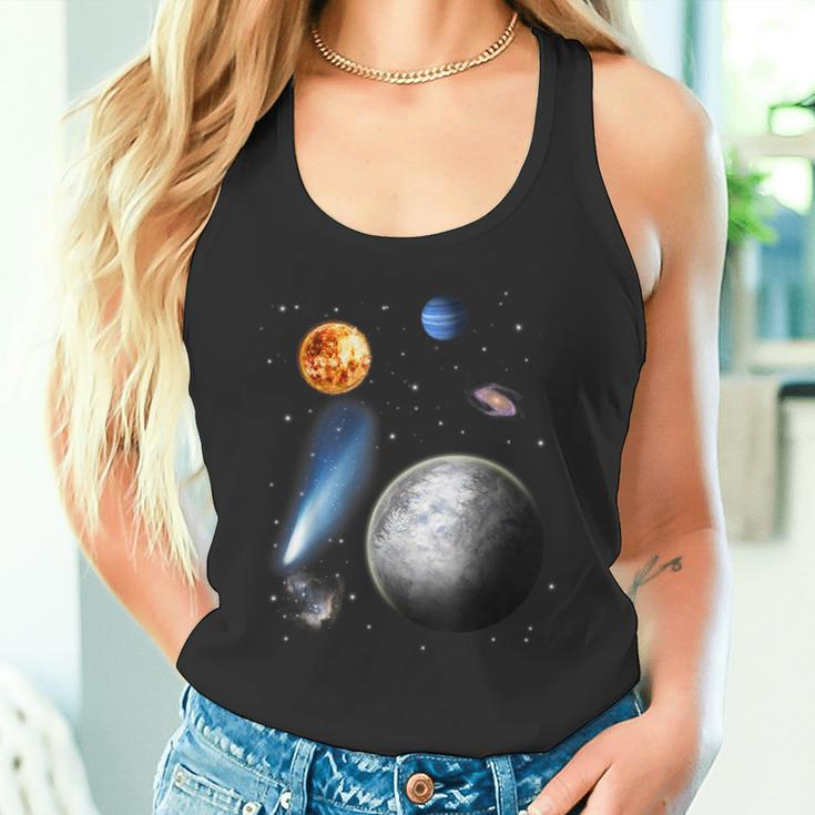 Space Motif Universe Stars Solar System Planets Sun Tank Top