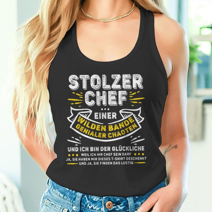 Stolzer Chef Einer Genialen Chaos Gang Saying Tank Top