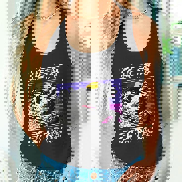 Street Cats & Trash Pandas Tank Top | Live Fast, Eat Trash | For Adults