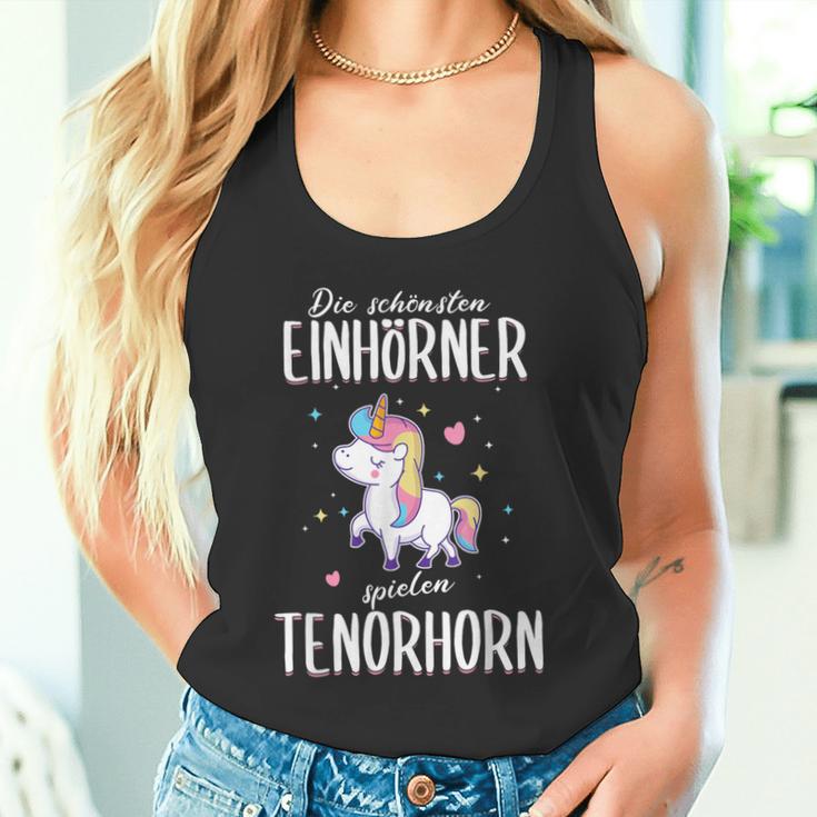 Tenor Horn Tenor Hornist Unicorn Slogan Idea Tank Top