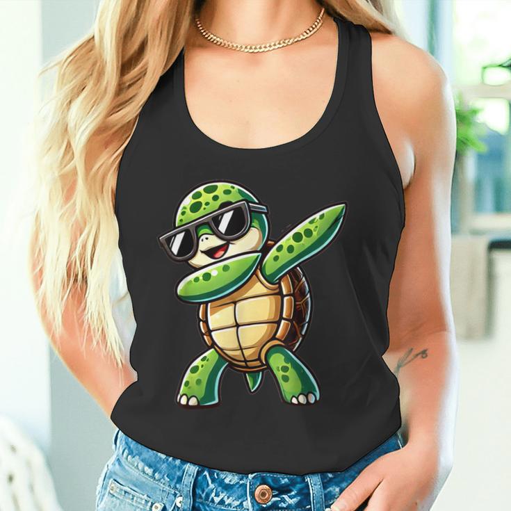 Turtle Dabbing Turtle With Toad Motif Tank Top