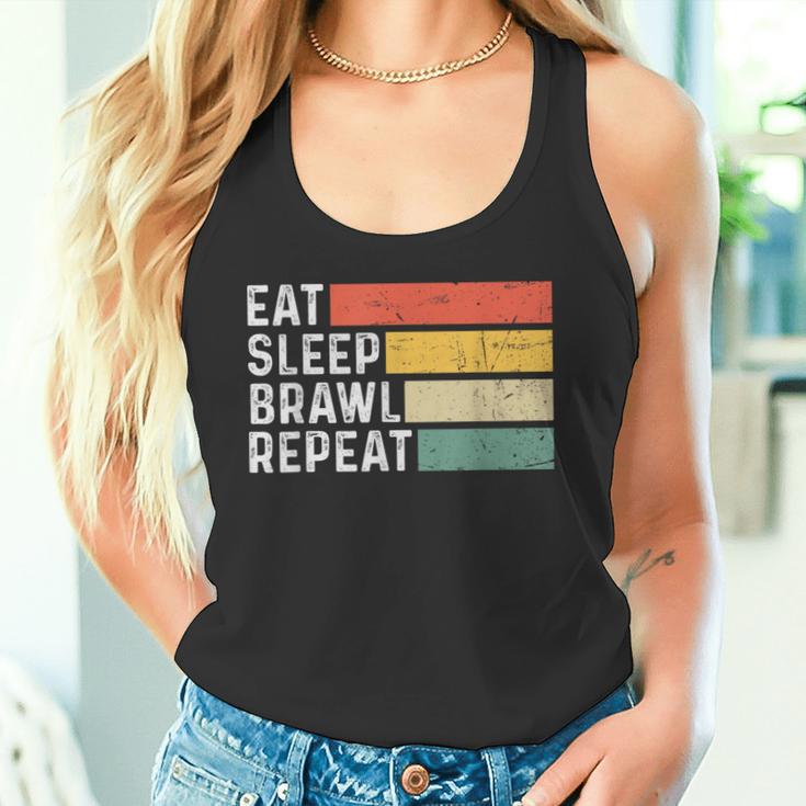 Video Gaming Game Retro Game Eat Sleep Brawl Repeat Tank Top