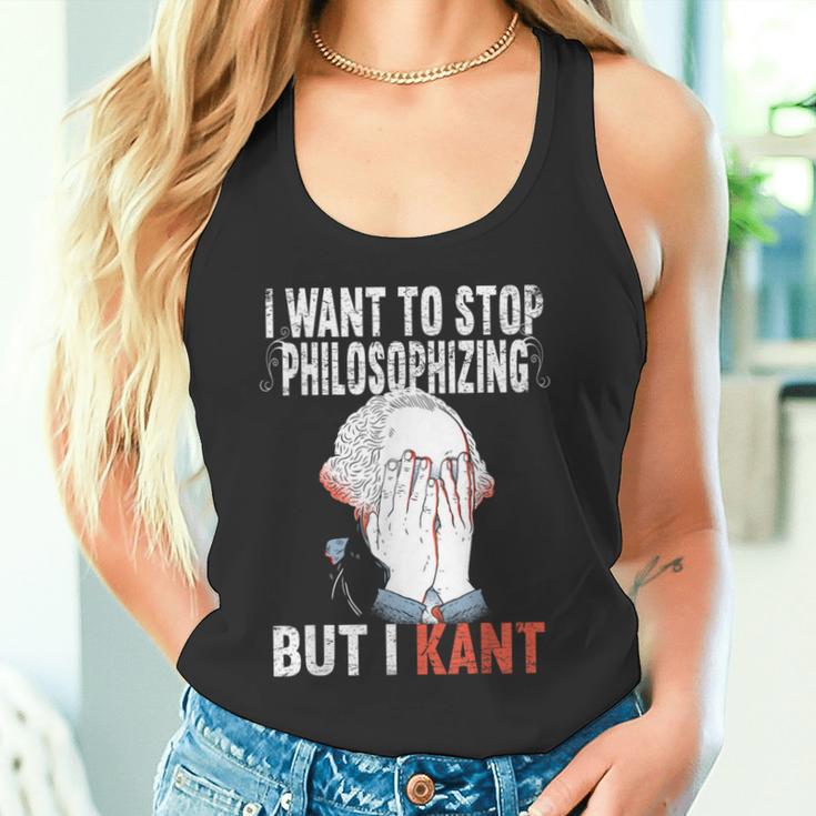 I Want To Stop Philosophizing But I Kant Immanuel Philosophy Tank Top