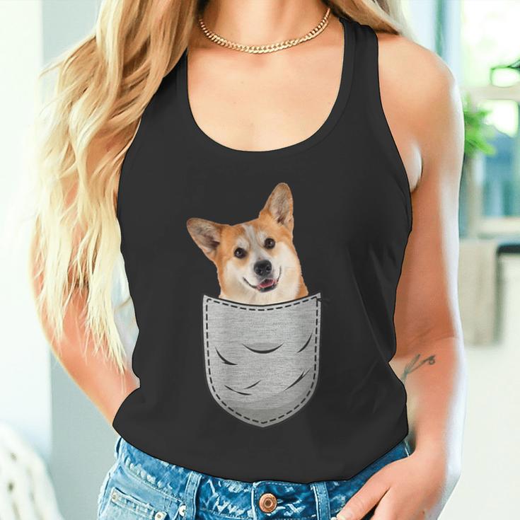 Welsh Corgi Pembroke Chest Pocket For Dog Owners Tank Top